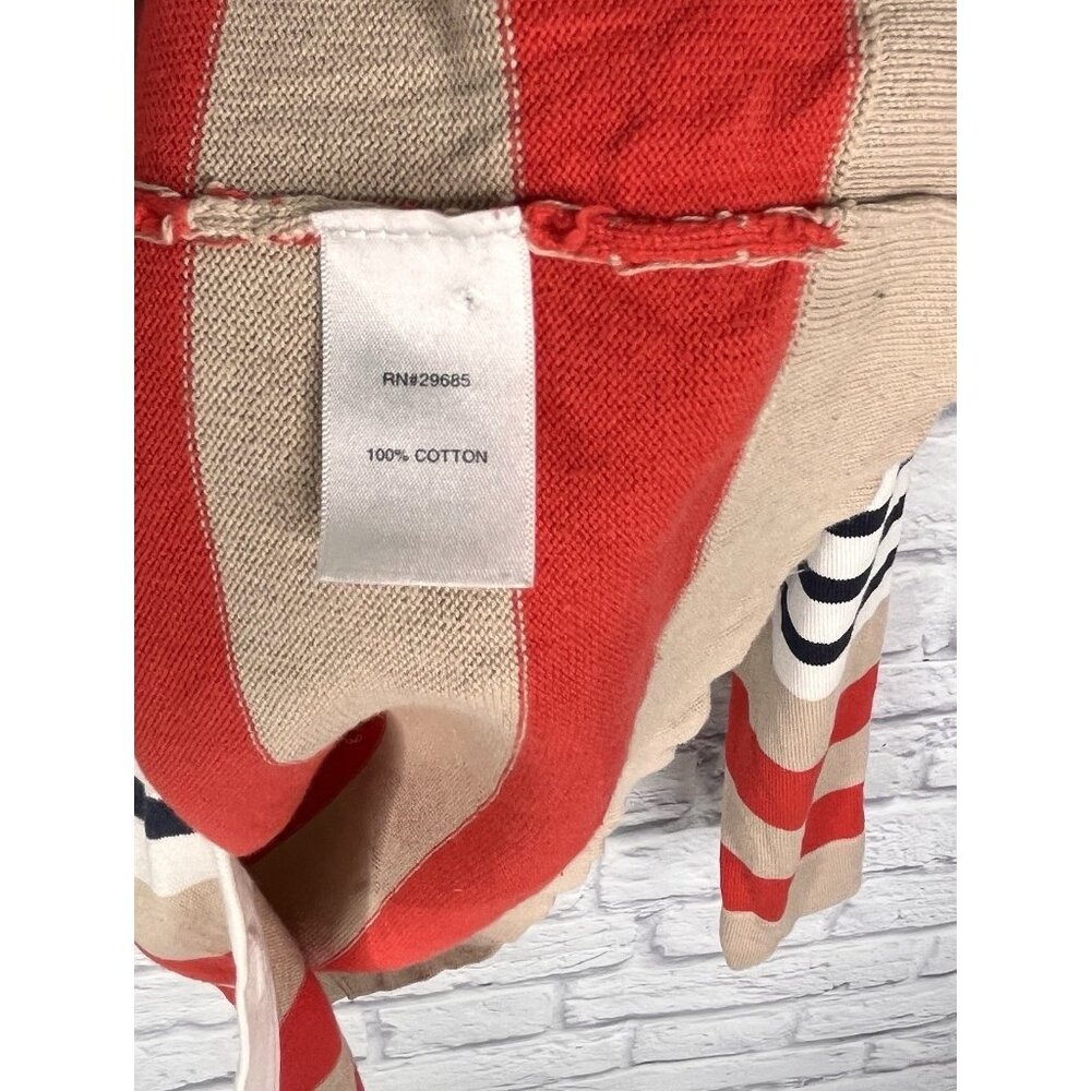 PENDLETON Women's White Multicolor Stripe Sweater Cardigan Large - Picture 4 of 5
